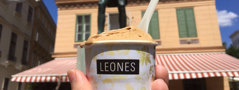 Eis in der Wiener Praterstraße