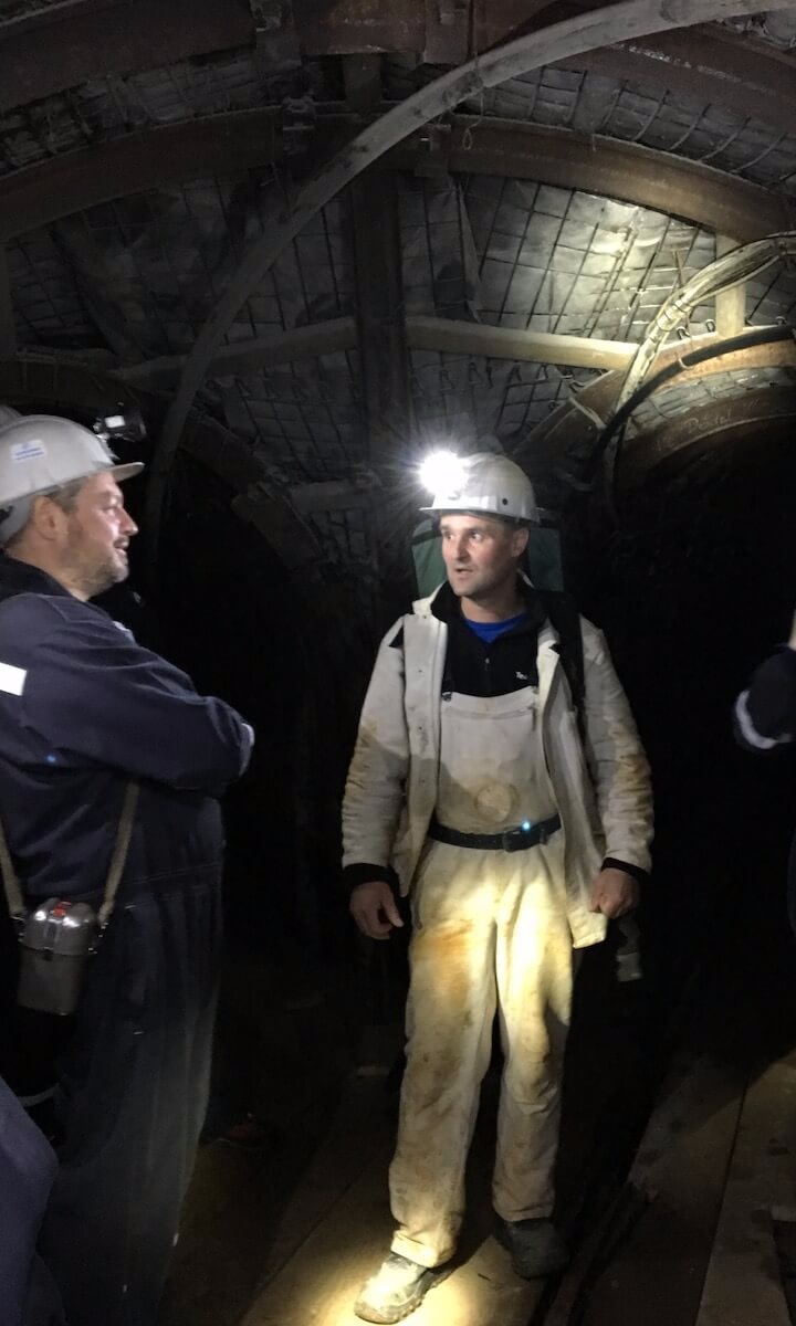 Bergmann Hansi im Bergwerk